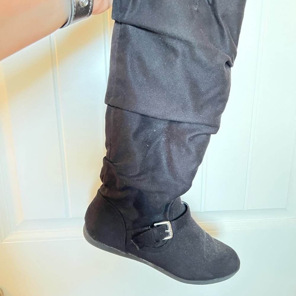 Knee high boots!!  Comfy and cute